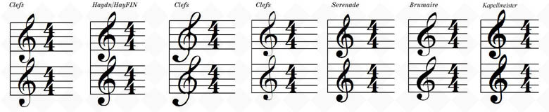 Violin Clefs for Condensed Scores